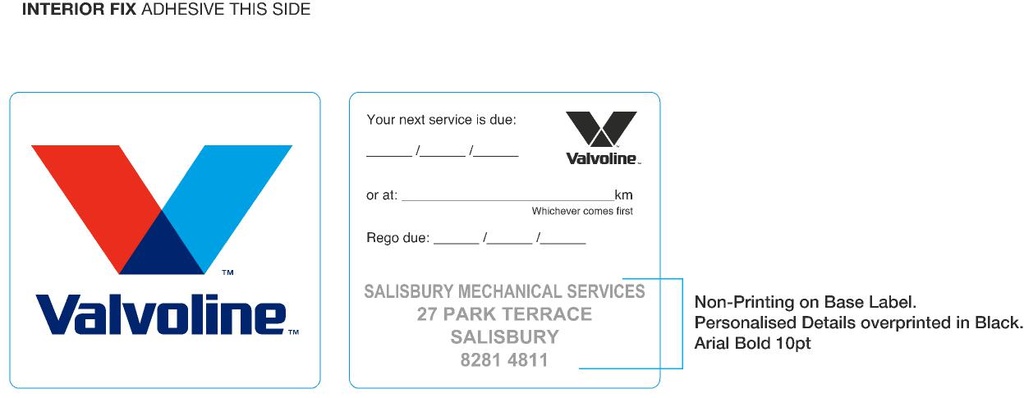 6512 Personal Serv Sticker SQ Rego (BaseLbl)