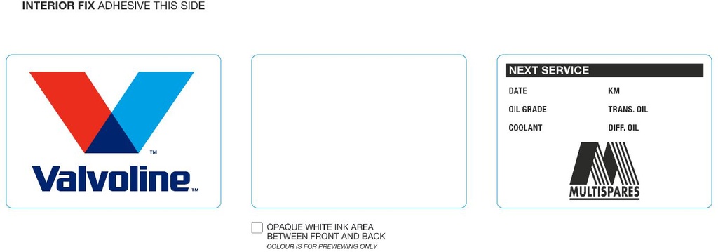 Multispare Service Sticker